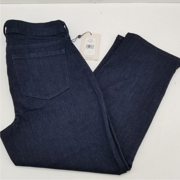 NYDJ Rinse Capri Crop Jeans w/ COOLMAX & Lift Tuck Tech, Sz 8 Dark Wash - Picture 3 of 11